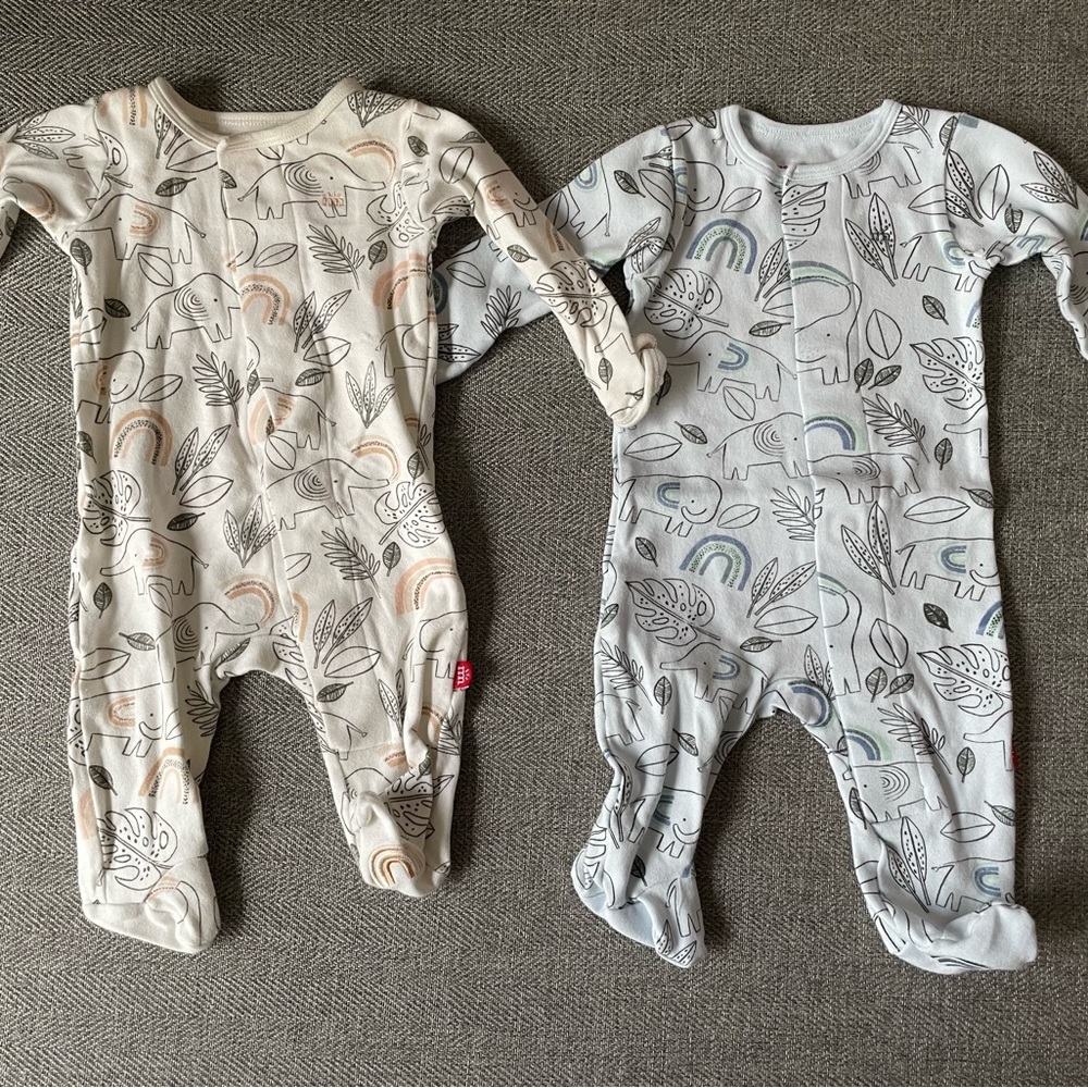Magnetic me organic cotton onesies lot of 2